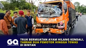 Truk Bermuatan Ayam Hilang Kendali, Tabrak Dua Pemotor Hingga Tewas di Bintan