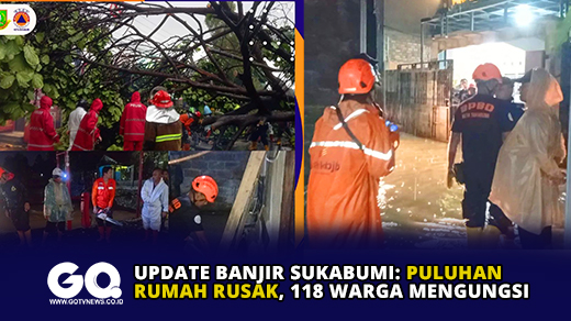 Update Banjir Sukabumi: Puluhan Rumah Rusak, 118 Warga Mengungsi