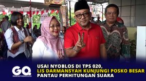 Usai Nyoblos di TPS 020, Lis Darmansyah Kunjungi Posko Besar Pantau Perhitungan Suara