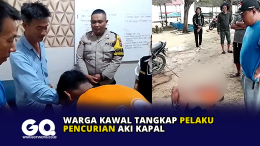 Warga Kawal Tangkap Pelaku Pencurian Aki Kapal