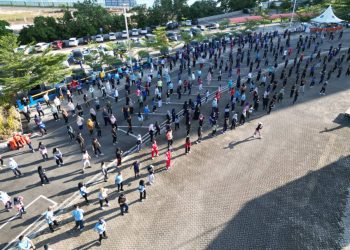 BP Batam Sukses Gelar Senam Gabungan Akhir Tahun, Karyawan Sehat dan Produktif.