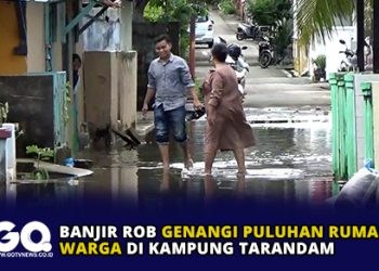 Banjir Rob Genangi Puluhan Rumah Warga di Kampung Tarandam