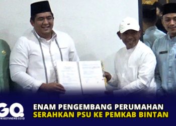 Enam Pengembang Perumahan Serahkan PSU ke Pemkab Bintan
