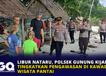 Libur Nataru, Polsek Gunung Kijang Tingkatkan Pengawasan di Kawasan Wisata Pantai