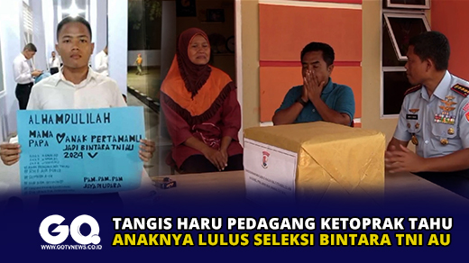 Tangis Haru Pedagang Ketoprak Tahu Anaknya Lulus Seleksi Bintara TNI AU