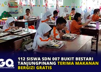 112 Siswa SDN 007 Bukit Bestari Tanjungpinang Terima Makanan Bergizi Gratis