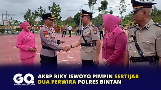 AKBP Riky Iswoyo Pimpin Sertijab Dua Perwira Polres Bintan