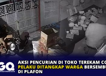 Aksi Pencurian di Toko Terekam CCTV, Pelaku Ditangkap Warga Bersembuyi di Plafon.