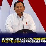 Efisiensi Anggaran, Prabowo Alihkan Rp20 Triliun ke Program Prioritas
