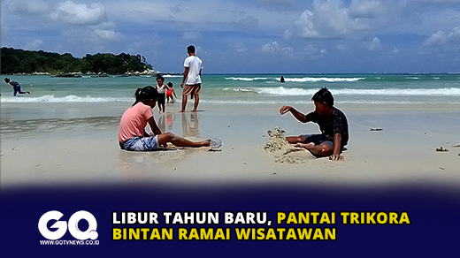Libur Tahun Baru, Pantai Trikora Bintan Ramai Wisatawan