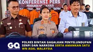 Polres Bintan Gagalkan Penyelundupan Senpi dan Narkoba serta Amankan Satu WN Asal Malaysia