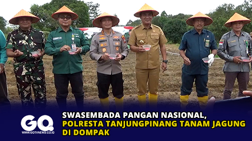 Swasembada Pangan Nasional, Polresta Tanjungpinang Tanam Jagung di Dompak.