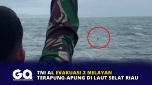TNI AL Evakuasi 2 Nelayan Terapung- Apung di Laut Selat Riau