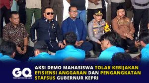 Aksi Demo Mahasiswa Tolak Kebijakan Efisiensi Anggaran dan Pengangkatan Stafsus Gubernur Kepri