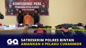 Satreskrim Polres Bintan Amankan 4 Pelaku Curanmor