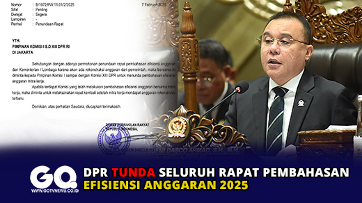 DPR Tunda Seluruh Rapat Pembahasan Efisiensi Anggaran 2025
