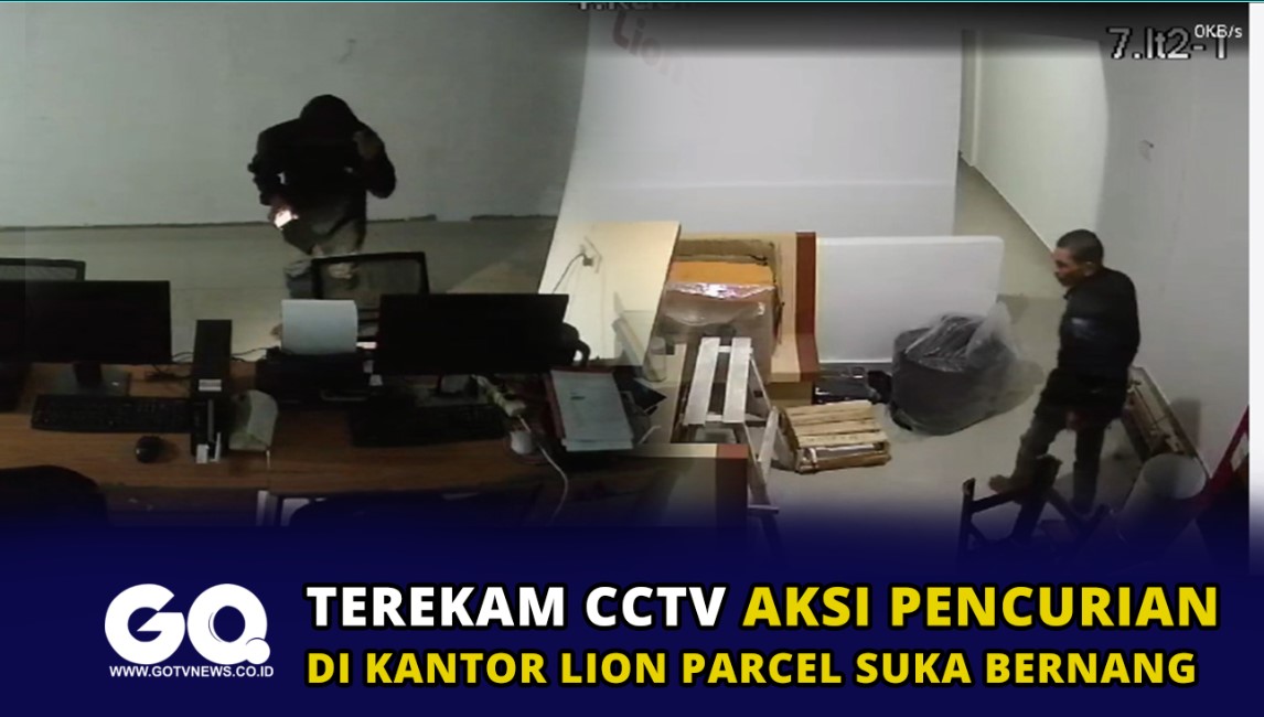 Terekam CCTV, Aksi Pencurian di Kantor Lion Parcel Sukabernang.