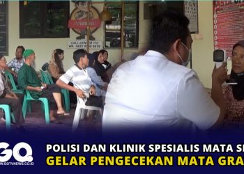Polisi dan Klinik Spesialis Mata SMEC Gelar Pengecekan Mata Gratis.