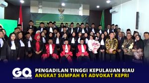 Pengadilan Tinggi Kepulauan Riau Angkat Sumpah 61 Advokat Kepri