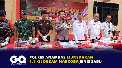 Polres Anambas Munsahkan 4,1 Kilogram Narkoba Jenis Sabu