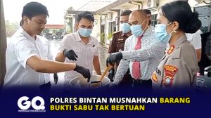 Polres Bintan Musnahkan Barang Bukti Sabu Tak Bertuan