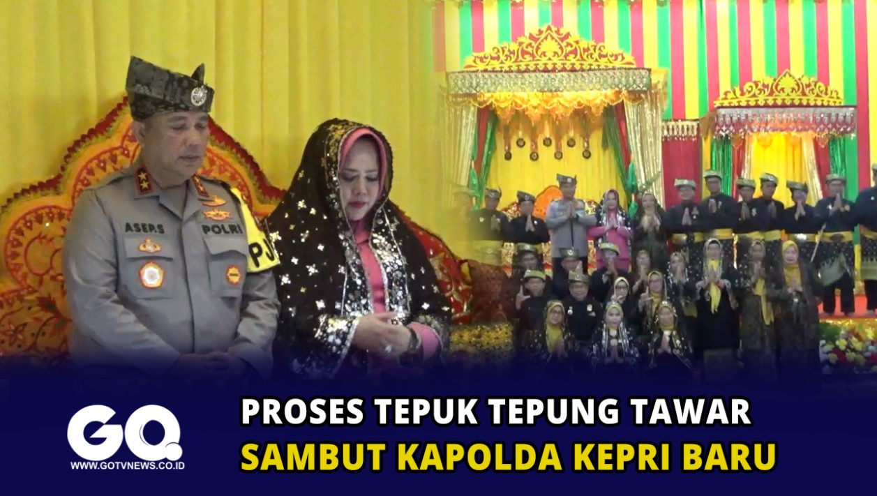 Proses Tepuk Tepung Tawar Sambut Kapolda Kepri Baru.