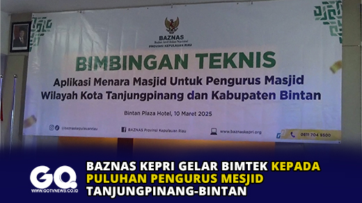 Baznas Kepri Gelar Bimtek Kepada Puluhan Pengurus Mesjid Tanjungpinang-Bintan