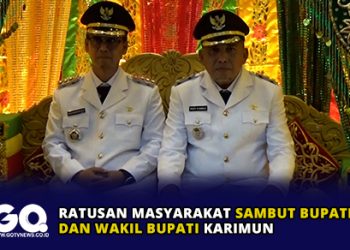 Ratusan Masyarakat Sambut Bupati dan Wakil Bupati Karimun