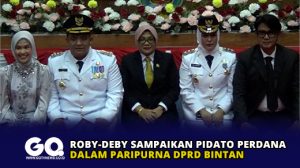 Roby-Deby Sampaikan Pidato Perdana Dalam Paripurna DPRD Bintan