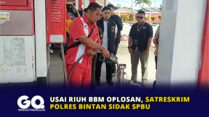 Usai Riuh BBM Oplosan, Satreskrim Polres Bintan Sidak SPBU