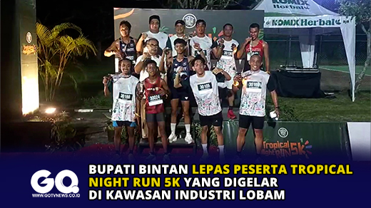 Bupati Bintan Lepas Peserta Tropical Night Run 5K yang Digelar di Kawasan Industri Lobam.