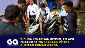 Diduga Kehabisan Bensin, Pelaku Curanmor Tinggalkan Motor di Depan Rumah Warga
