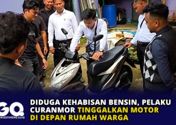Diduga Kehabisan Bensin, Pelaku Curanmor Tinggalkan Motor di Depan Rumah Warga.