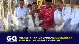 Polresta Tanjungpinang Musnahkan Sabu Senilai Miliaran Rupiah