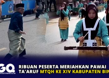 Ribuan Peserta Meriahkan Pawai Ta'aruf MTQH ke XIV Kabupaten Bintan.