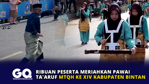 Ribuan Peserta Meriahkan Pawai Ta'aruf MTQH ke XIV Kabupaten Bintan.
