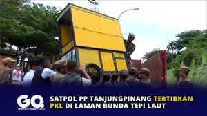 Satpol PP Tanjungpinang Tertibkan PKL di Laman Bunda Tepi Laut