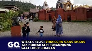Wisata Religi Vihara Jin Gang Shang Tak Pernah Sepi Pengunjung Saat Libur Lebaran