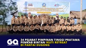 34 Pejabat Pimpinan Tinggi Pratama Pemkab Bintan Ikuti Retreat di Pantai Dugong