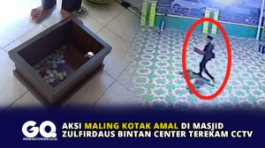 Aksi Maling Kotak Amal di Masjid Zulfirdaus Bintan Center Terekam CCTV