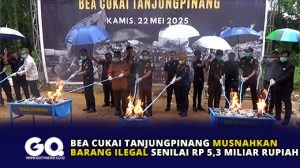 Bea Cukai Tanjungpinang Musnahkan Barang Ilegal Senilai Rp 5,3 Miliar Rupiah