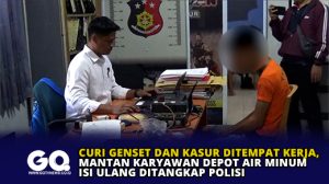 Curi Genset dan Kasur Ditempat Kerja, Mantan Karyawan Depot Air Minum Isi Ulang Ditangkap Polisi