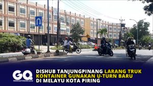 Dishub Tanjungpinang Larang Truk Kontainer Gunakan U-Turn Baru di Melayu Kota Piring