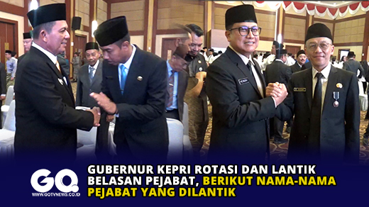 Gubernur Kepri Rotasi dan Lantik Belasan Pejabat, Berikut Nama-Nama Pejabat yang Dilantik.