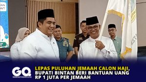 Lepas Puluhan Jemaah Calon Haji, Bupati Bintan Beri Bantuan Uang Rp 1 Juta Per Jemaah