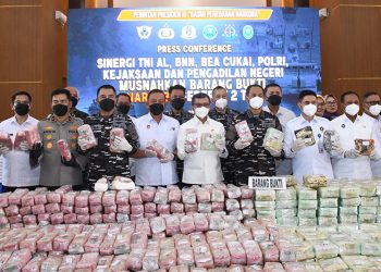 2 Ton Narkoba Senilai Rp7,5 Triliun Dimusnahkan, TNI AL Klaim Selamatkan Jutaan Jiwa