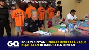 Polres Bintan Ungkap Beberapa Kasus Kejahatan di Kabupaten Bintan