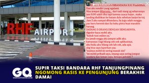 Supir Taksi Bandara RHF Tanjungpinang Ngomong Rasis ke Pengunjung Berakhir Damai