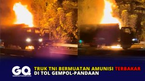 Truk TNI Bermuatan Amunisi Terbakar di Tol Gempol-Pandaan