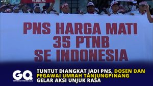 Tuntut Diangkat Jadi PNS, Dosen dan Pegawai Umrah Tanjungpinang Gelar Aksi Unjuk Rasa